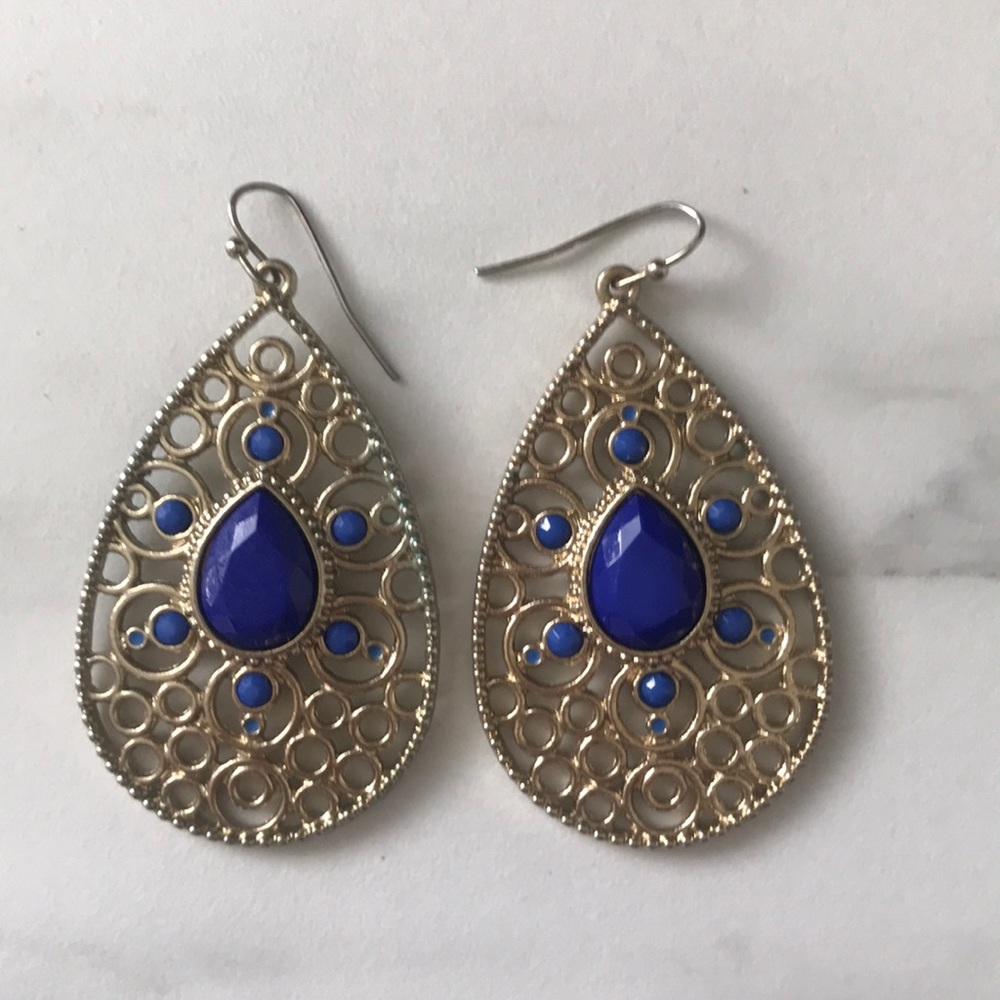 Gold statement earrings